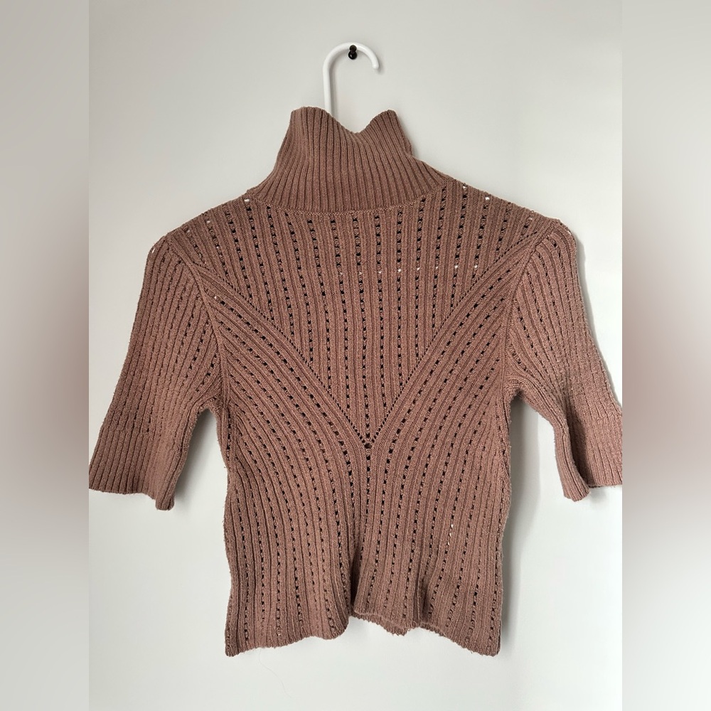 Elegant Mauve Turtleneck Sweater